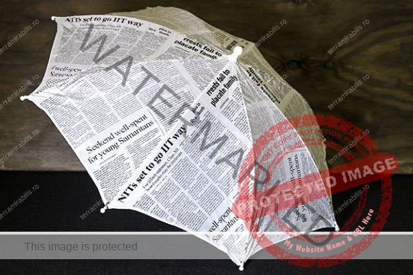 Umbrelă din ziare