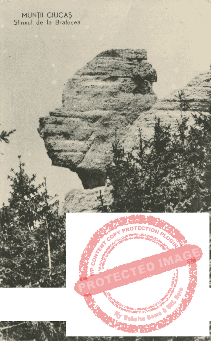 Munții Ciucaș. Sfinxul de la Bratocea (Ed. Meridiane, C.P.C.S., data circulației - 1964)