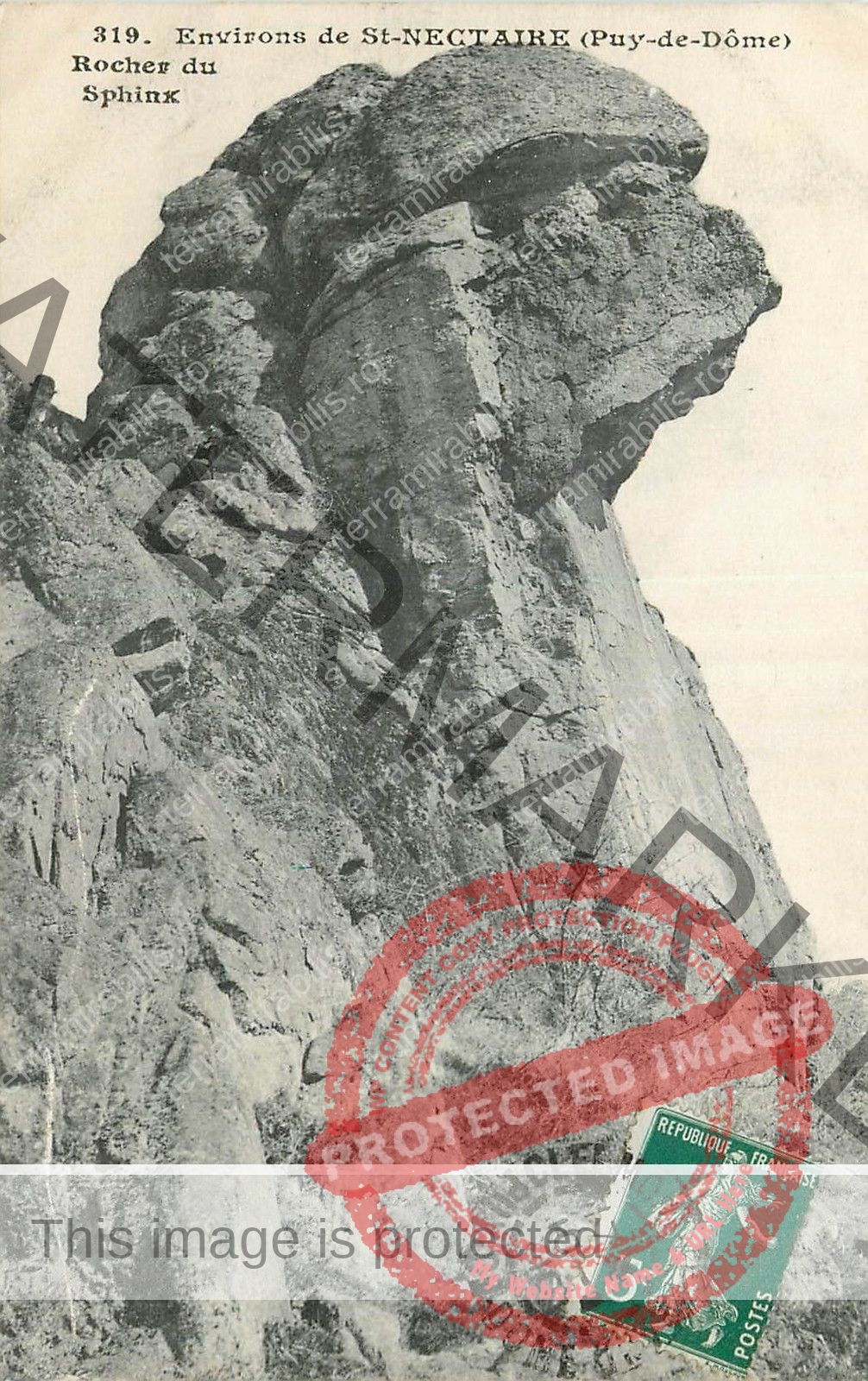Stânca Sfinxului (ilustrată poștală, 1910)