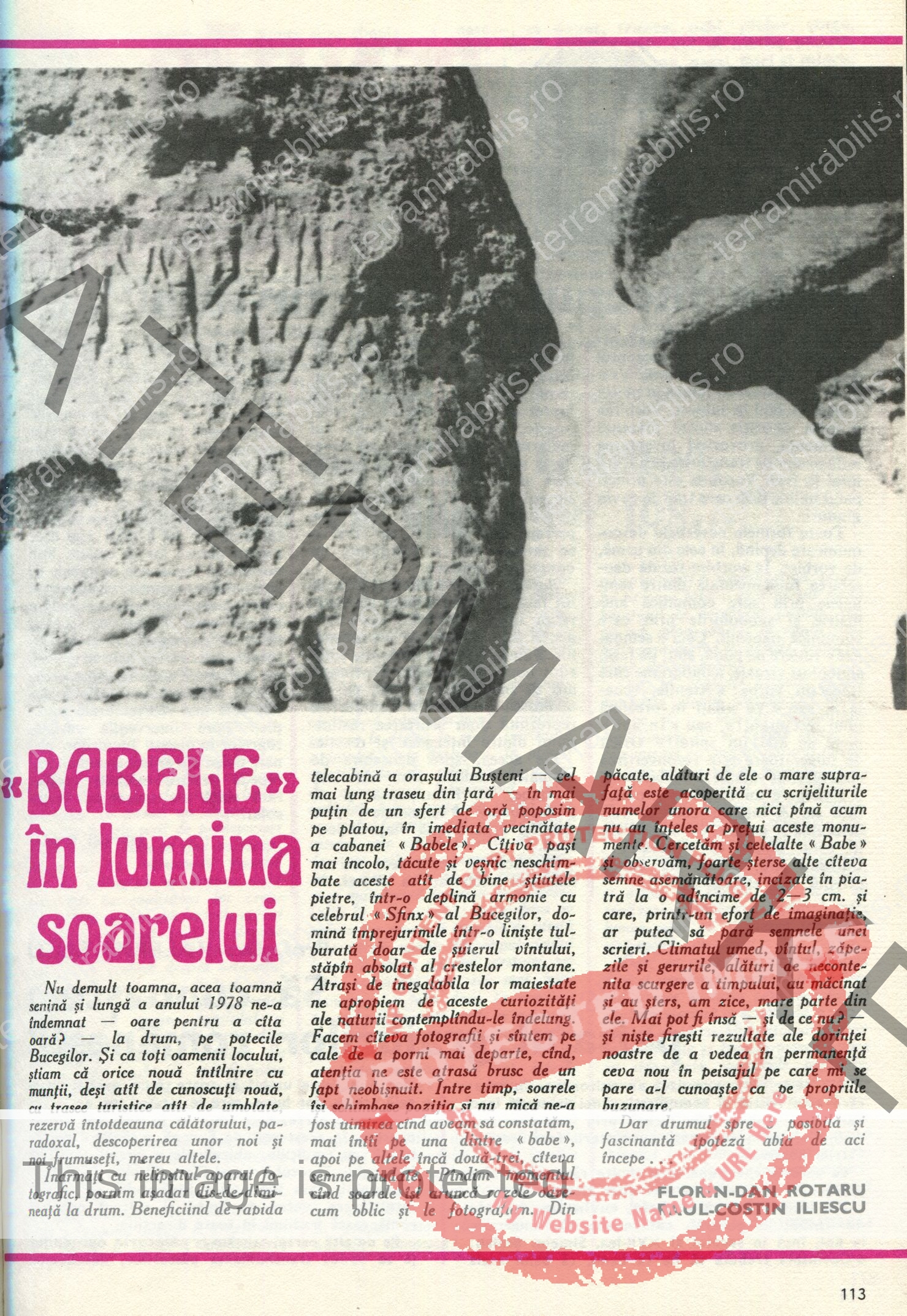 Rotaru, Iliescu - Babele în lumina soarelui (Almanah turistic, 1980)