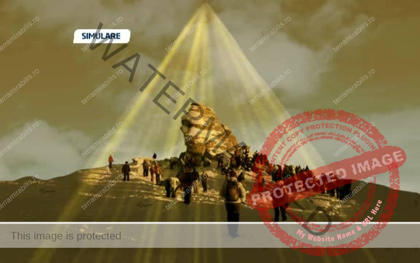 Piramida de lumină a Sfinxului (via ProTv)